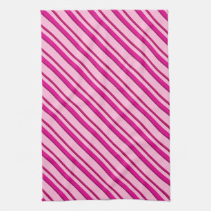 Candy Cane Streifen in Peppermint Pink Geschirrtuch