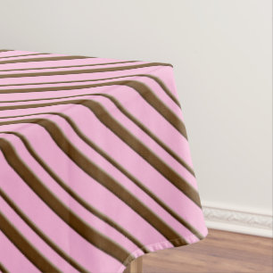 Candy Cane Streifen, Pfefferminz Pink und Schokola Tischdecke