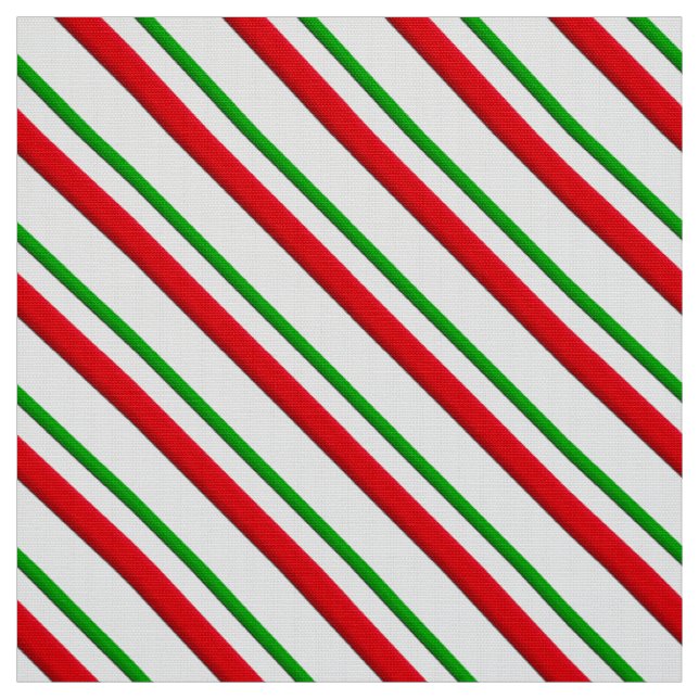 Candy Cane Streifen, rot, grün und weiß Stoff (Muster)