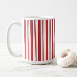 Candy Cane Streifen, rot, weiß Kaffeetasse
