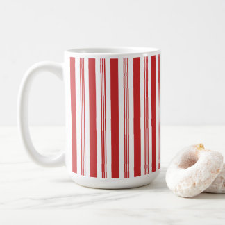Candy Cane Streifen, rot, weiß Kaffeetasse