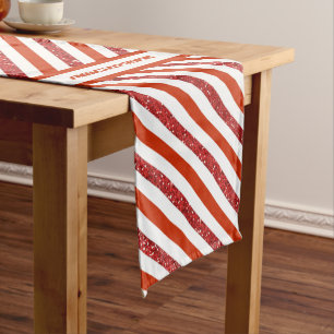 Candy Cane Stripe Familie Weihnachten Mittelgroßer Tischläufer