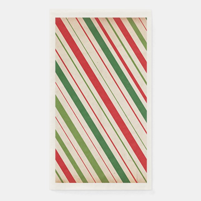 Candy Cane Stripe Papierhandtuch Serviette (Vorderseite)