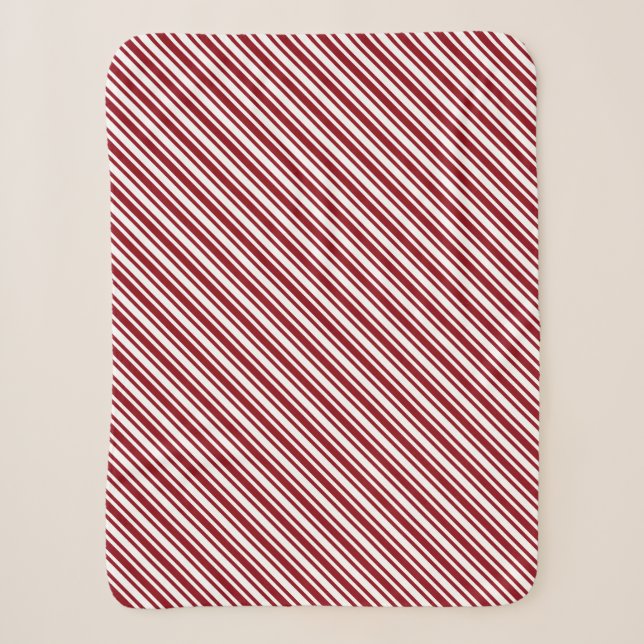 Candy Cane Stripe Sherpadecke (Vorderseite)