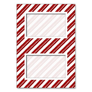 Candy Cane Stripe Tented Holiday Name Platzkarten Tischnummer
