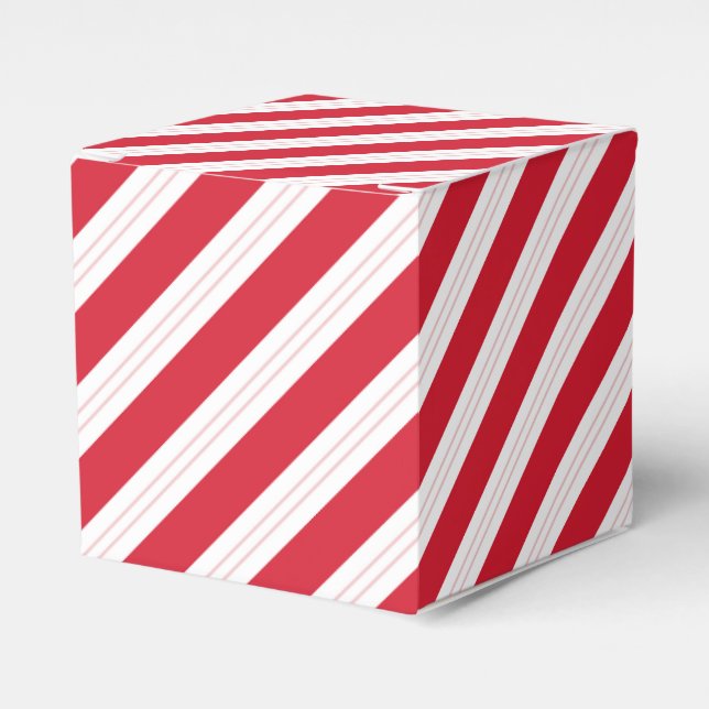 Candy Cane Striped Christmas Party Favor Gift Box Geschenkschachtel (Vorderseite)