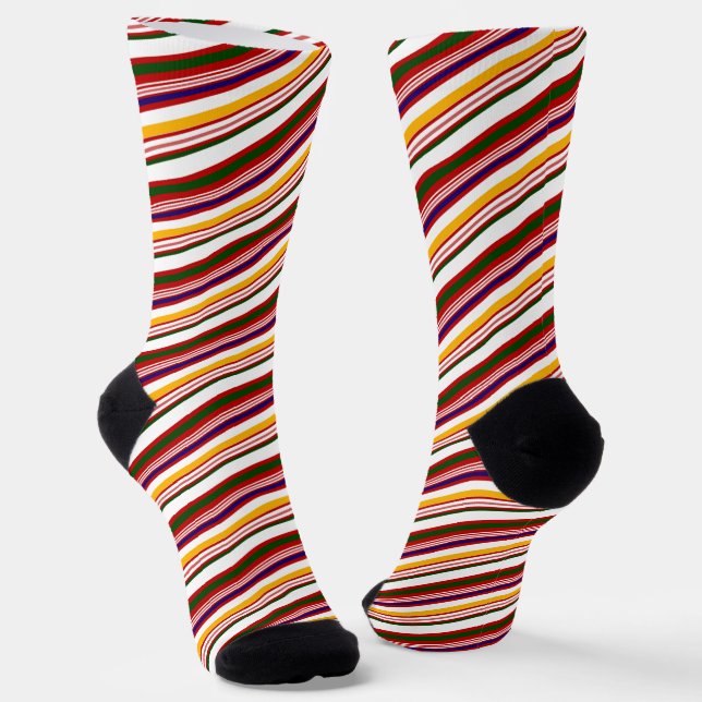 Candy Cane Stripes Christmas Socken (Gewinkelt)