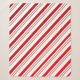 Candy Cane Stripes Medium Sherpa Blankon Sherpadecke
