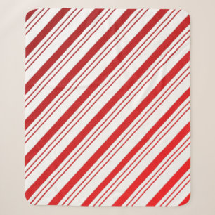 Candy Cane Stripes Medium Sherpa Blankon Sherpadecke