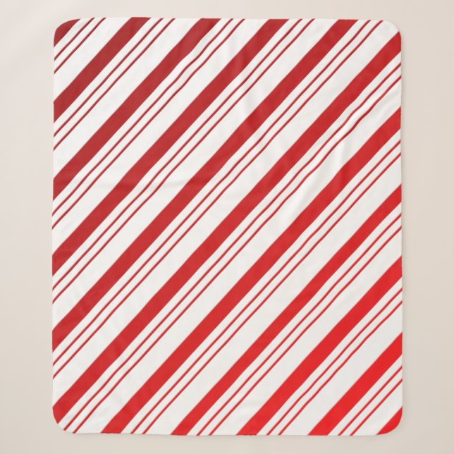 Candy Cane Stripes Medium Sherpa Blankon Sherpadecke (Vorderseite)