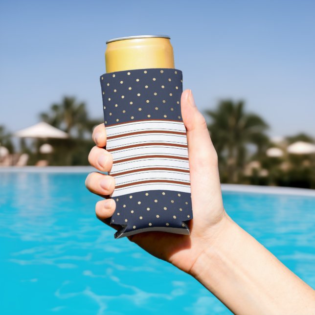 Candy Cane Stripes & Polka Dots Seltzer kann kühle Selters Dosenkühler (In Situ Pool)