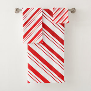 Candy Cane Stripes Weihnachtshandtuch Set