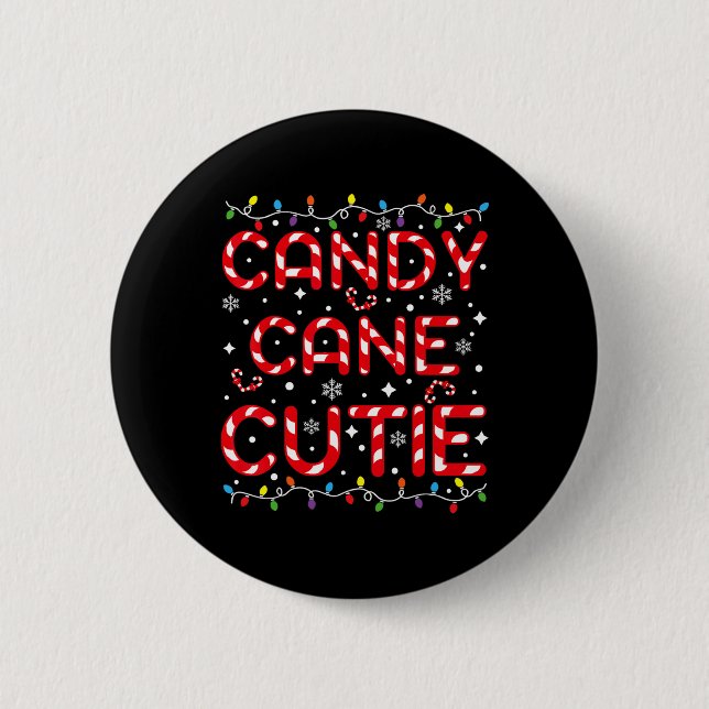 Candy Cane Süsse Funny Christmas Kinder Kleinkind  Button (Vorderseite)