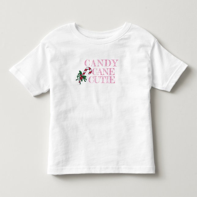 Candy Cane Süsse Weihnachts-Shirt für Kleinkinder Kleinkind T-shirt (Vorderseite)