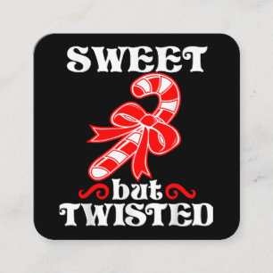 Candy Cane Sweet Aber gefriert Funny Weihnachten Quadratische Visitenkarte