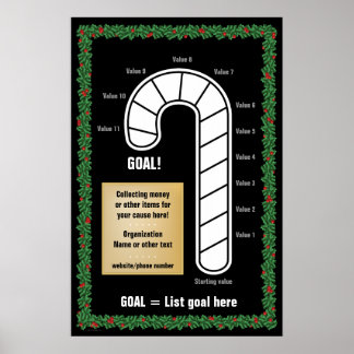 Candy Cane Thermometer Poster