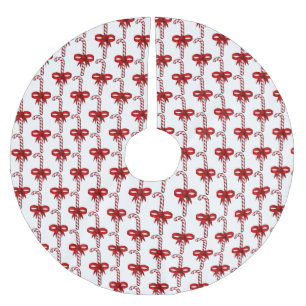 Candy Cane Tree Skirt Polyester Weihnachtsbaumdecke