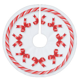 Candy Cane Tree Skirt Polyester Weihnachtsbaumdecke