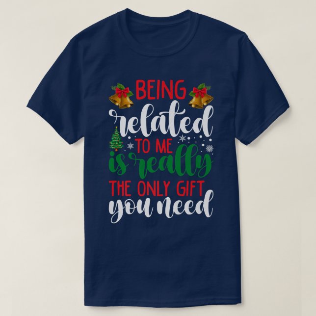 Candy Cane und Schnee Wirklich Sie brauchen Famili T-Shirt (Design vorne)