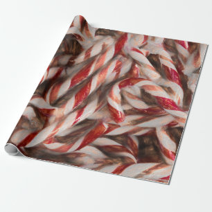 Candy Cane Vintag Antike Weihnachten Geschenkpapier