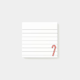 Candy Cane Weihnachten Gezeichnet Lined 3x3 Post-it Klebezettel