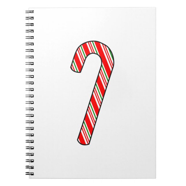 Candy Cane Weihnachten Zeichnend Notizblock (Vorderseite)