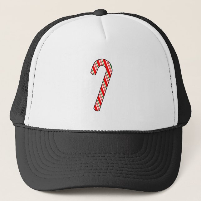 Candy Cane Weihnachten Zeichnend Truckerkappe (Vorderseite)