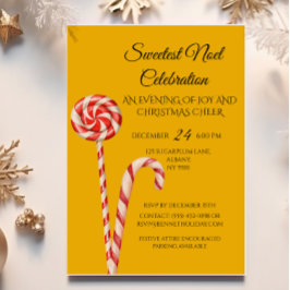 Candy Cane Weihnachts-Einladungskarte | Stilvoll Einladung