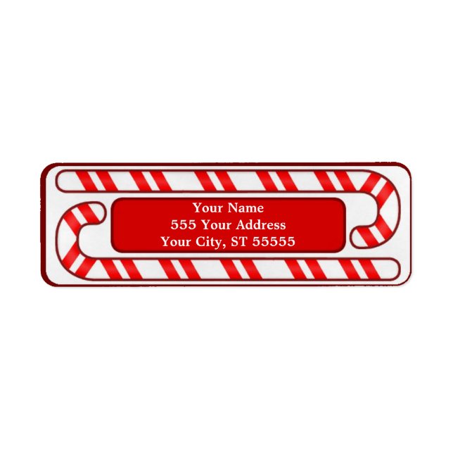 Candy Cane Weihnachtsanschrift (Vorne)