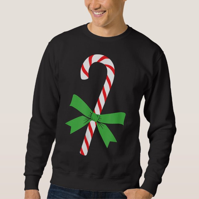 Candy Cane Weihnachtsfeiertag Sweatshirt (Vorderseite)