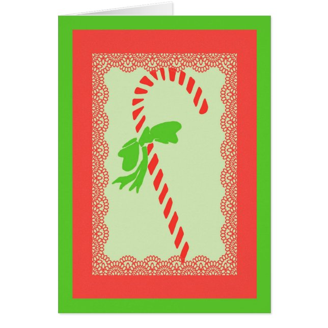 Candy Cane Weihnachtskarte (Vorne)