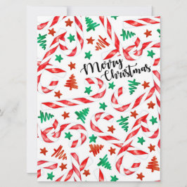 Candy Cane Weihnachtskarte Feiertagskarte