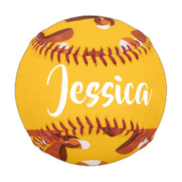 Candy cane wrapped with red bow pattern baseball