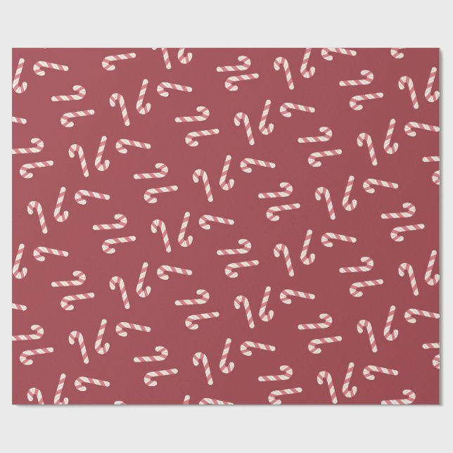 Candy Cane Wrapping Paper Geschenkpapier (Flach)