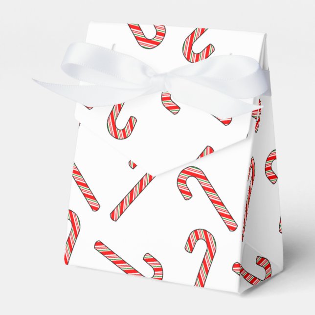 Candy Cane Zeichnungen in rot-grün Geschenkschachtel (Vorderseite)