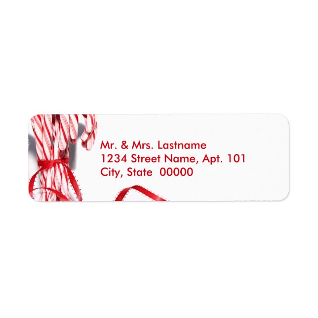 Candy Canes Address Labels (Vorne)