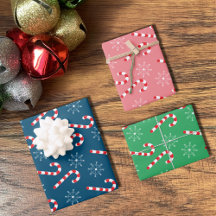 Candy Canes and Snowflakes Pattern Weihnachten