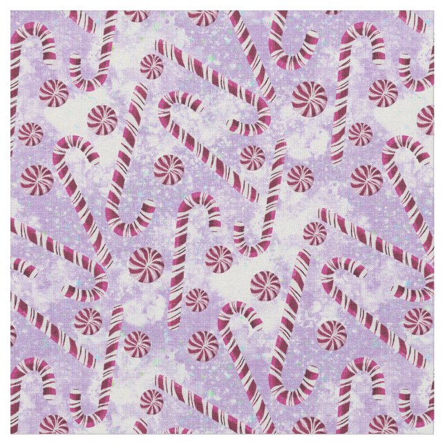 Candy Canes Berry Lila  Stoff (Nahaufnahme)