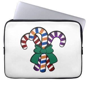 Candy Canes Bouquet - grünes Band Laptopschutzhülle