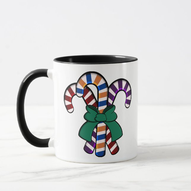 Candy Canes Bouquet - grünes Band Tasse (Links)