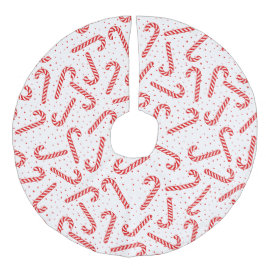 Candy Canes Design Weihnachtsbaumrock Leinenimitat Weihnachtsbaumdecke