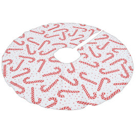 Candy Canes Design Weihnachtsbaumrock Leinenimitat Weihnachtsbaumdecke