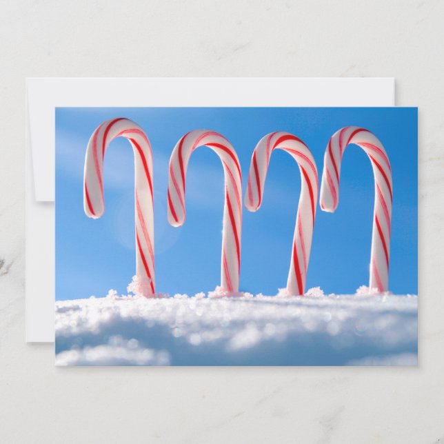 Candy Canes Feiertagskarte (Vorderseite)