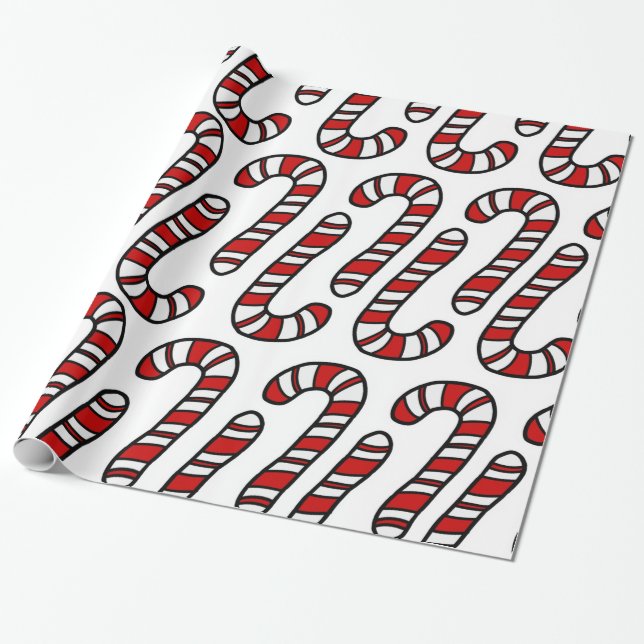 Candy Canes Geschenkpapier (Ungerollt)