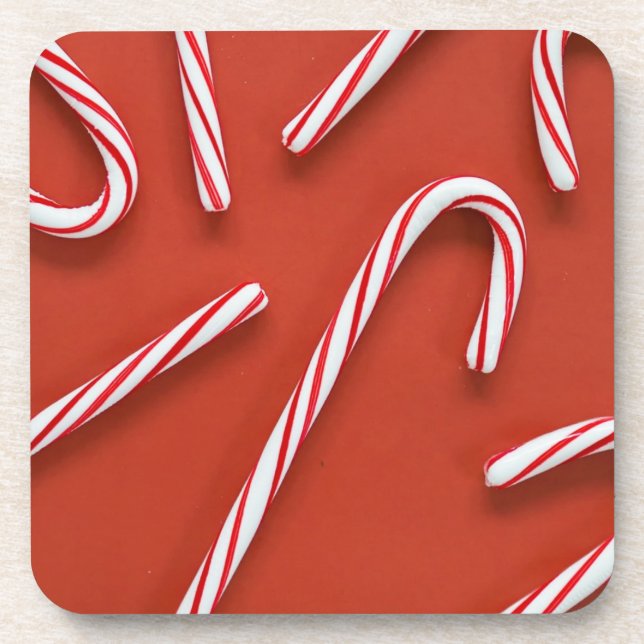 Candy Canes Getränkeuntersetzer (Vorderseite)