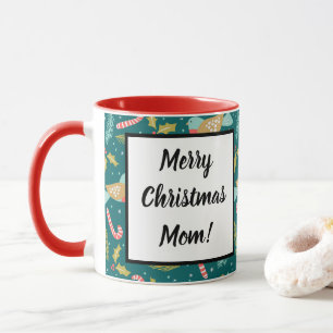 Candy Canes Holly Pine Boughds Birds Tasse