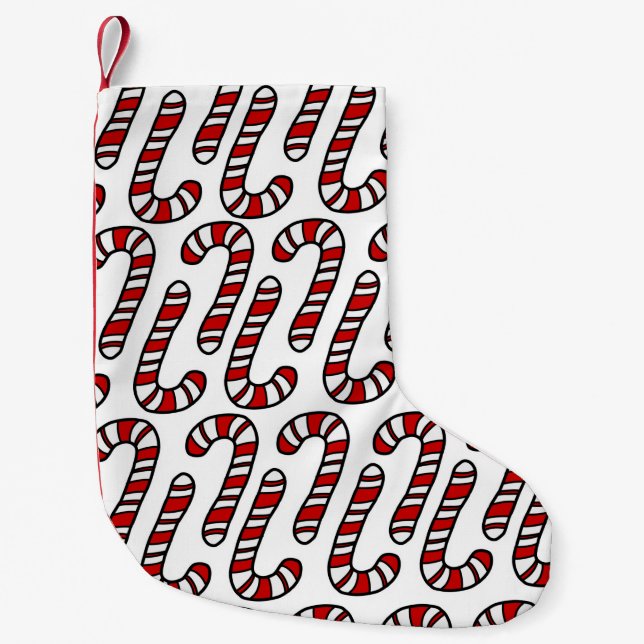 Candy Canes Kleiner Weihnachtsstrumpf (Vorderseite)