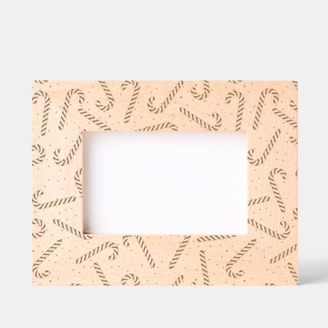 Candy Canes Laser Etched Picture Frame Geätzte Rahmen (Vorderseite)