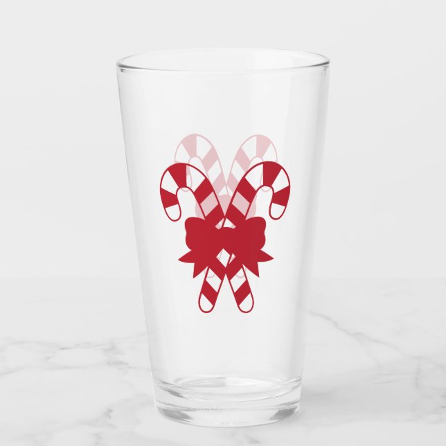 Candy Canes mit Bow Glas (Vorderseite)
