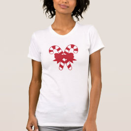 Candy Canes mit Bow T-Shirt